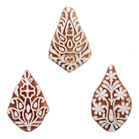 Set of 3 Piece New Mix Wooden Printing Block